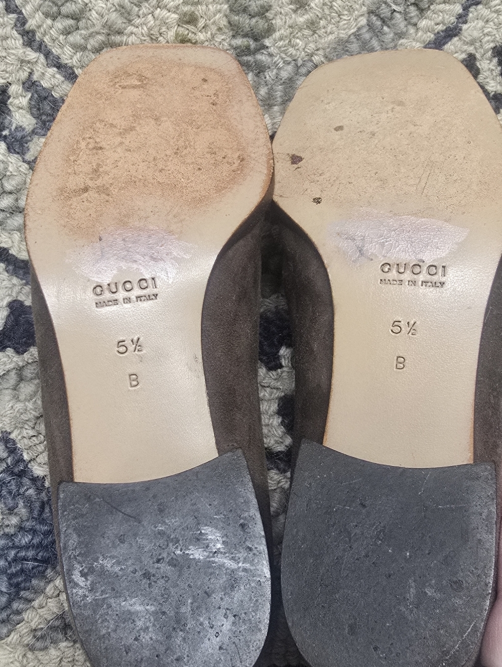 Gucci Brown Suede Loafers with Bamboo Horse Bit 5 1/2 B - Picture 6 of 13